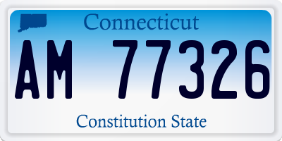 CT license plate AM77326