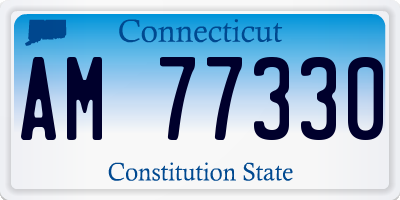 CT license plate AM77330