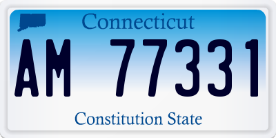 CT license plate AM77331