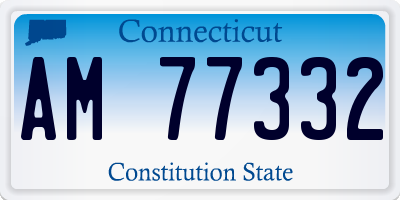CT license plate AM77332