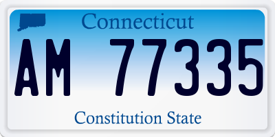 CT license plate AM77335