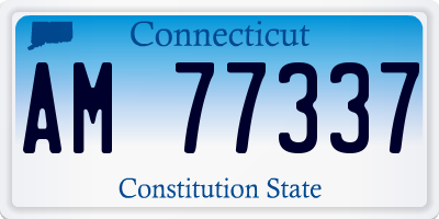 CT license plate AM77337