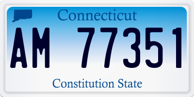 CT license plate AM77351