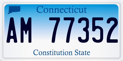 CT license plate AM77352