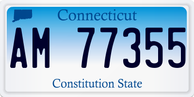 CT license plate AM77355