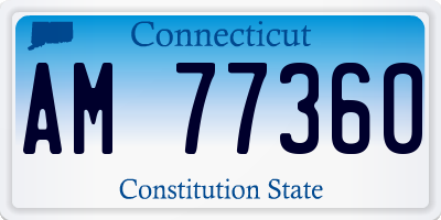 CT license plate AM77360