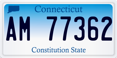 CT license plate AM77362