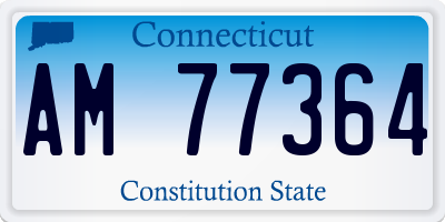 CT license plate AM77364