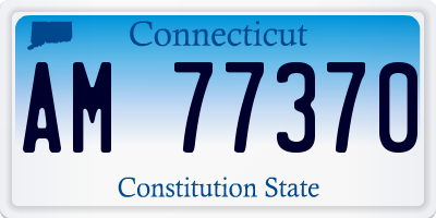 CT license plate AM77370