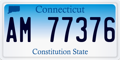 CT license plate AM77376