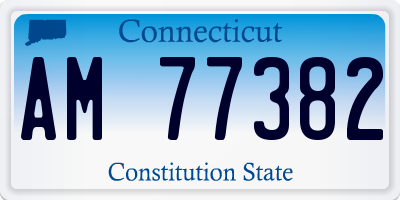 CT license plate AM77382