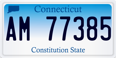 CT license plate AM77385