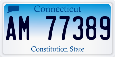CT license plate AM77389