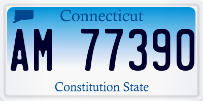 CT license plate AM77390