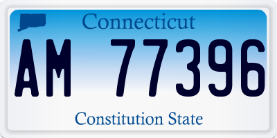 CT license plate AM77396