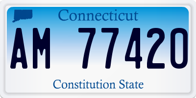 CT license plate AM77420