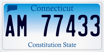 CT license plate AM77433