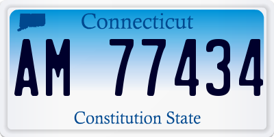 CT license plate AM77434