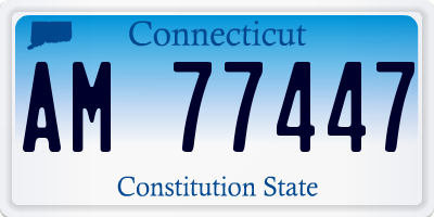CT license plate AM77447