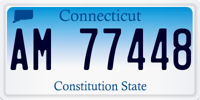 CT license plate AM77448