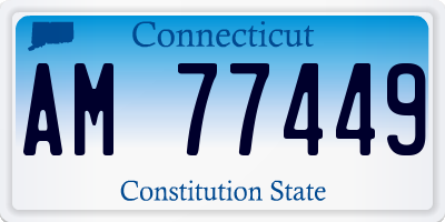 CT license plate AM77449