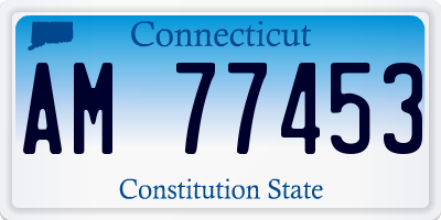 CT license plate AM77453