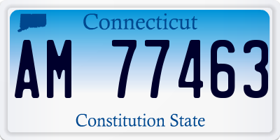 CT license plate AM77463