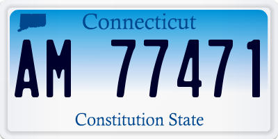CT license plate AM77471