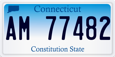 CT license plate AM77482
