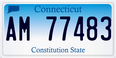 CT license plate AM77483