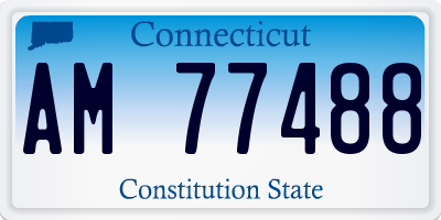 CT license plate AM77488