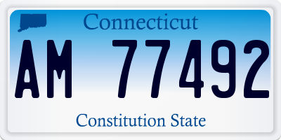 CT license plate AM77492