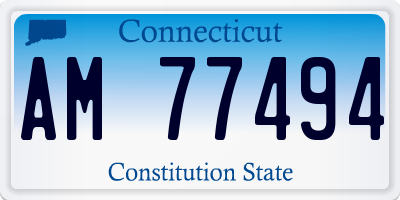 CT license plate AM77494