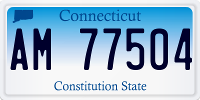 CT license plate AM77504