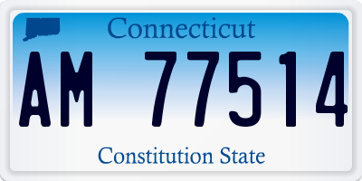 CT license plate AM77514