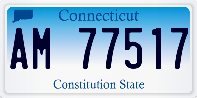CT license plate AM77517