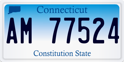 CT license plate AM77524