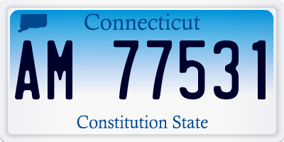 CT license plate AM77531