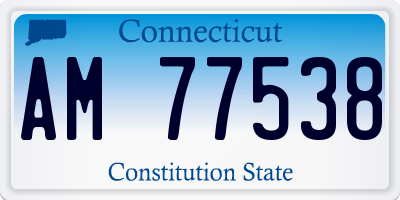 CT license plate AM77538