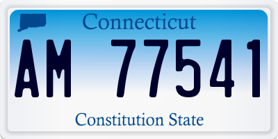 CT license plate AM77541