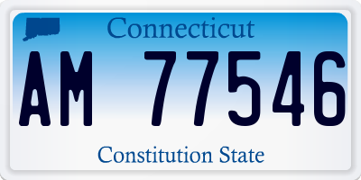 CT license plate AM77546
