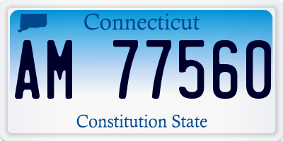 CT license plate AM77560