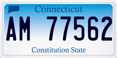 CT license plate AM77562