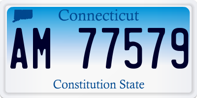 CT license plate AM77579