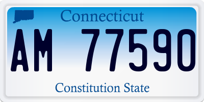 CT license plate AM77590