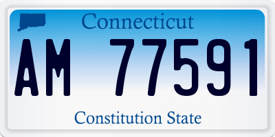 CT license plate AM77591