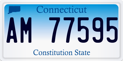 CT license plate AM77595