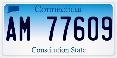 CT license plate AM77609
