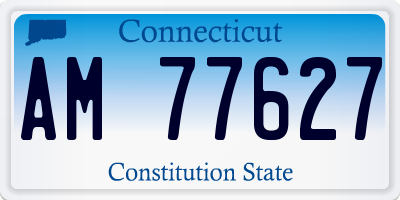 CT license plate AM77627