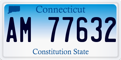CT license plate AM77632